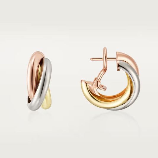[CharmAmor]TRINITY ON DIAMOND CLASSIC EARRINGS
