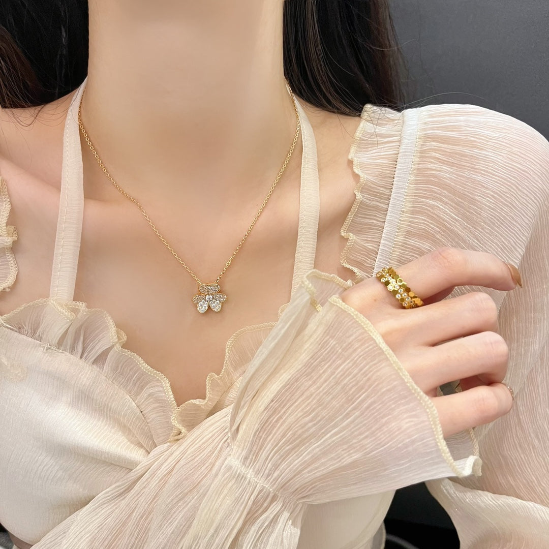 [CharmAmor]FLOWER DIAMOND NECKLACE