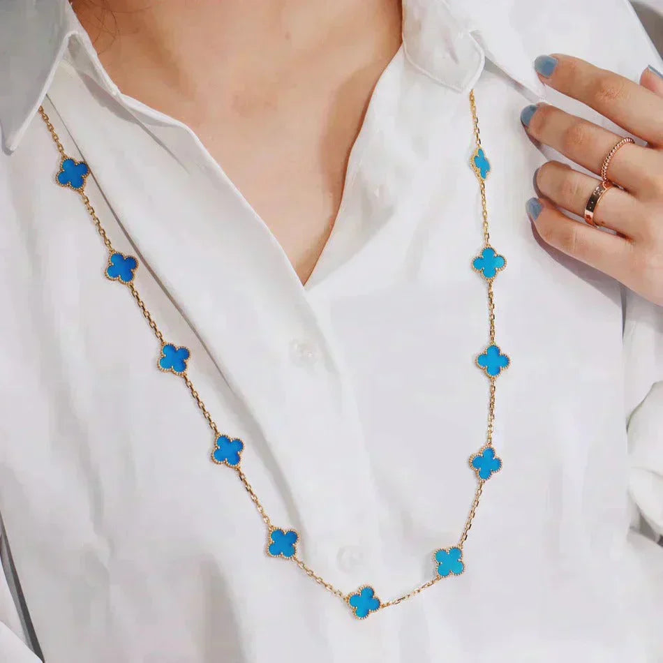 [CharmAmor]CLOVER 20 MOTIFS TURQUOISE GOLD