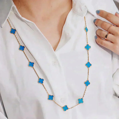 [CharmAmor]CLOVER 20 MOTIFS TURQUOISE GOLD