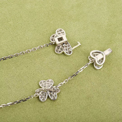 [CharmAmor]FRIVOLE SILVER 9 FLOWERS NECKLACE