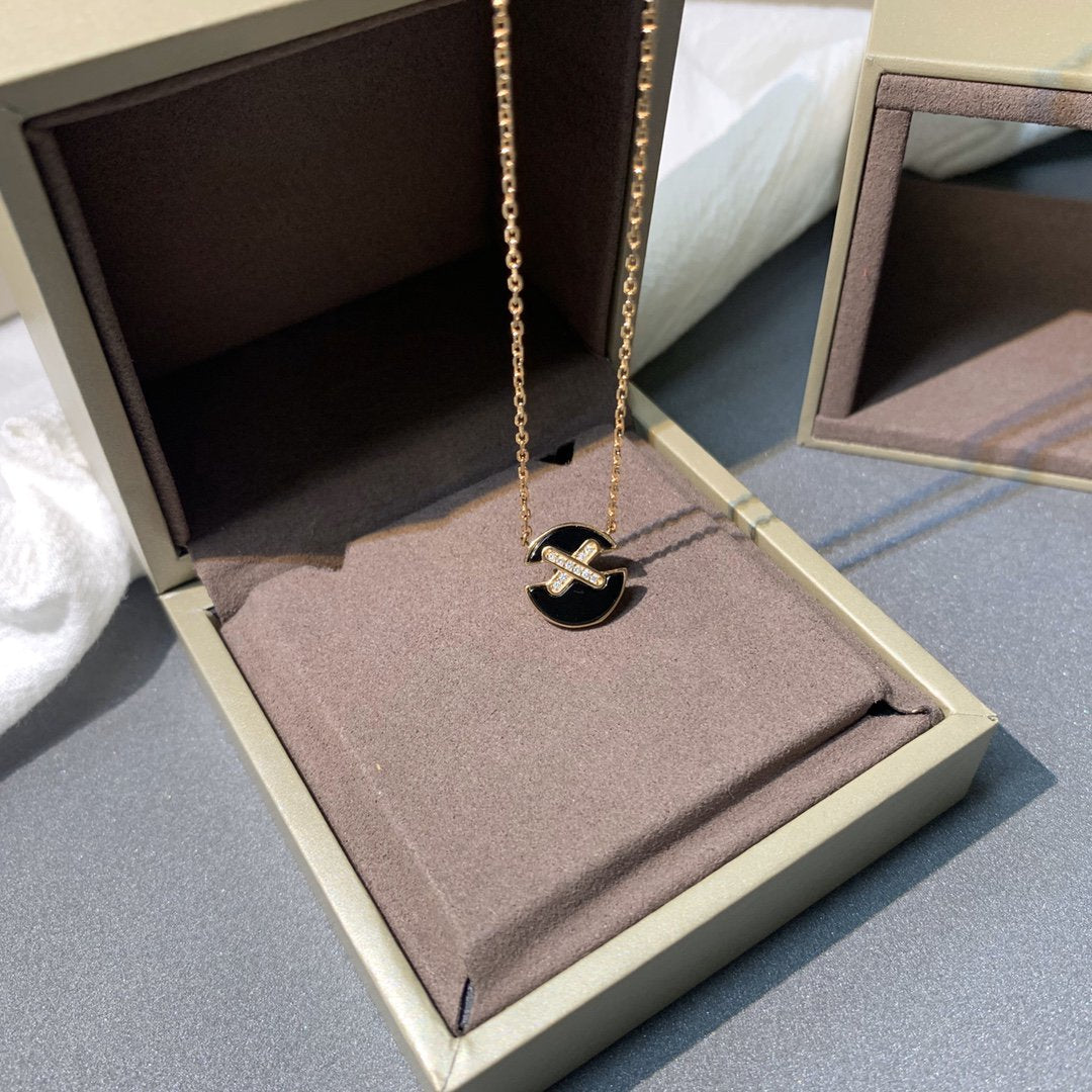 [CharmAmor]JEUX DE PINK GOLD DIAMOND NECKLACE