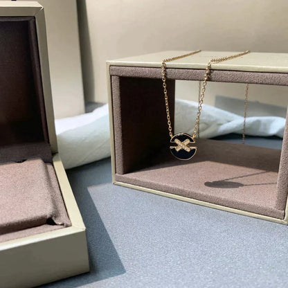 [CharmAmor]JEUX DE ROSE GOLD DIAMOND NECKLACE