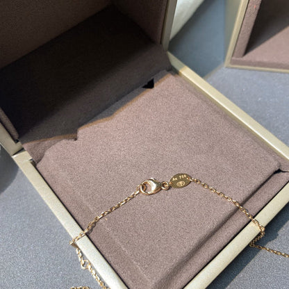 [CharmAmor]JEUX DE PINK GOLD DIAMOND NECKLACE