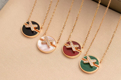 [CharmAmor]JEUX DE ROSE GOLD DIAMOND NECKLACE