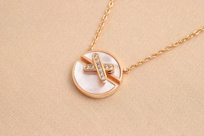 [CharmAmor]JEUX DE ROSE GOLD DIAMOND NECKLACE