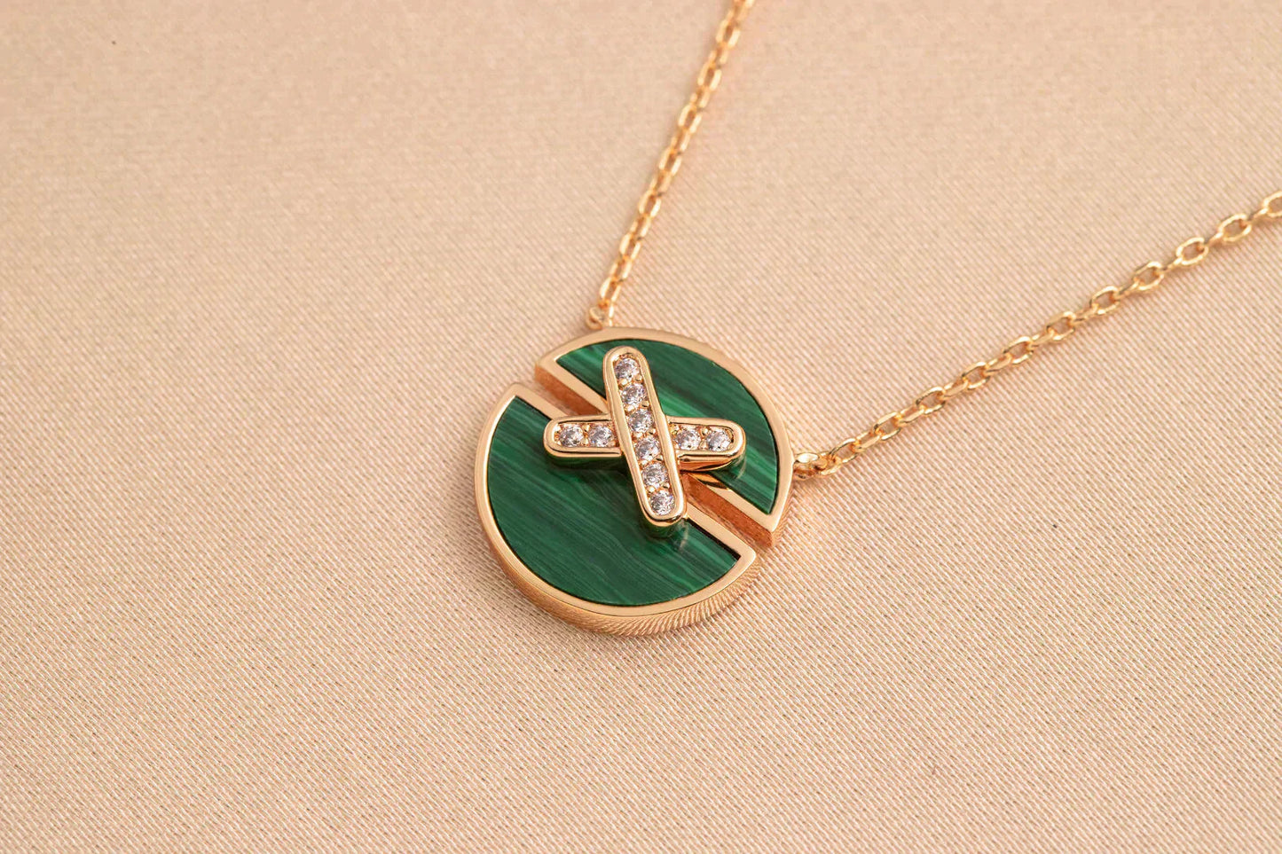 [CharmAmor]JEUX DE ROSE GOLD DIAMOND NECKLACE