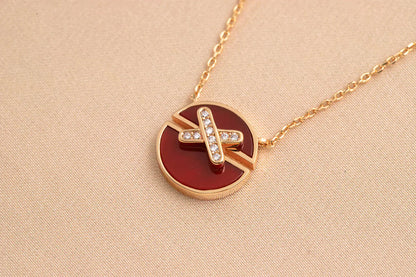 [CharmAmor]JEUX DE ROSE GOLD DIAMOND NECKLACE
