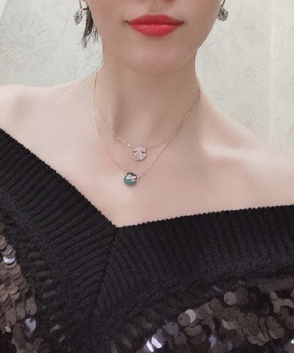 [CharmAmor]JEUX DE PINK GOLD DIAMOND NECKLACE