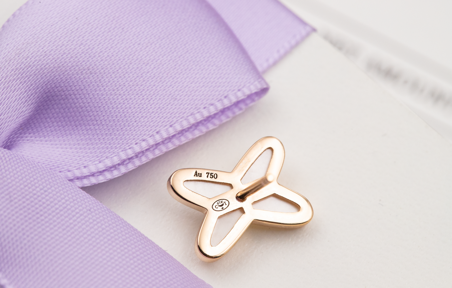 [CharmAmor]JEUX DE WHITE MOP PINK GOLD DIAMOND EARRINGS