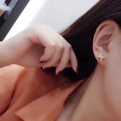 [CharmAmor]JEUX DE GOLD DIAMOND EARRINGS