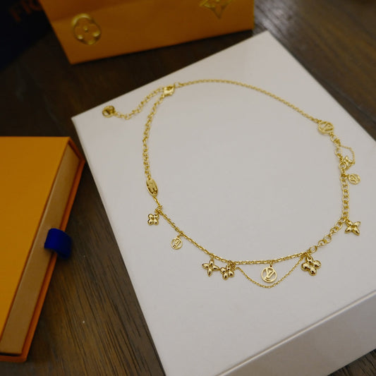 [CharmAmor]BLOOMING SUPPLE NECKLACE BRASS