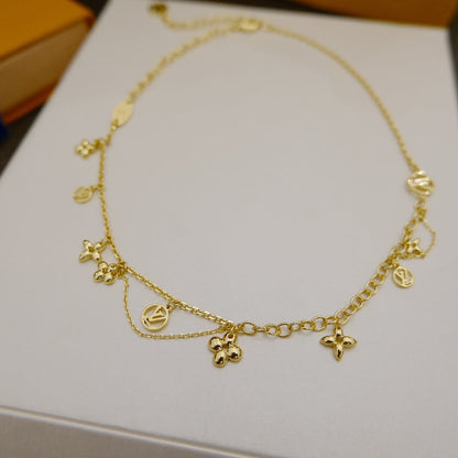[CharmAmor]BLOOMING SUPPLE NECKLACE BRASS