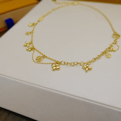 [CharmAmor]BLOOMING SUPPLE NECKLACE BRASS