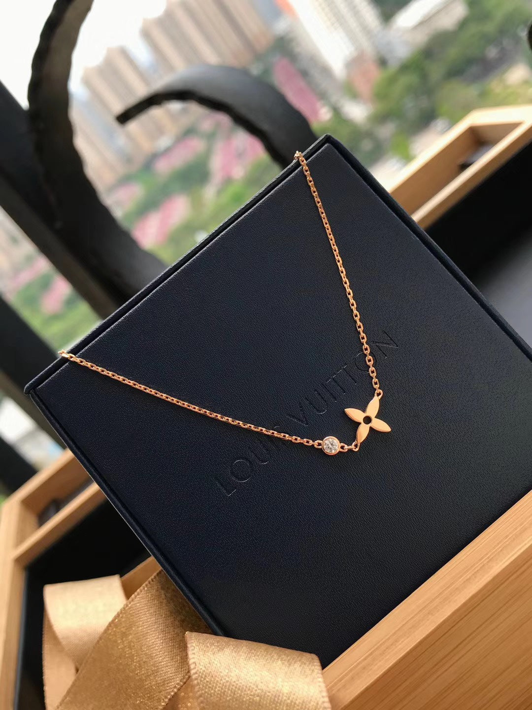 [CharmAmor]BLOSSOM PENDANT PINK GOLD AND DIAMOND