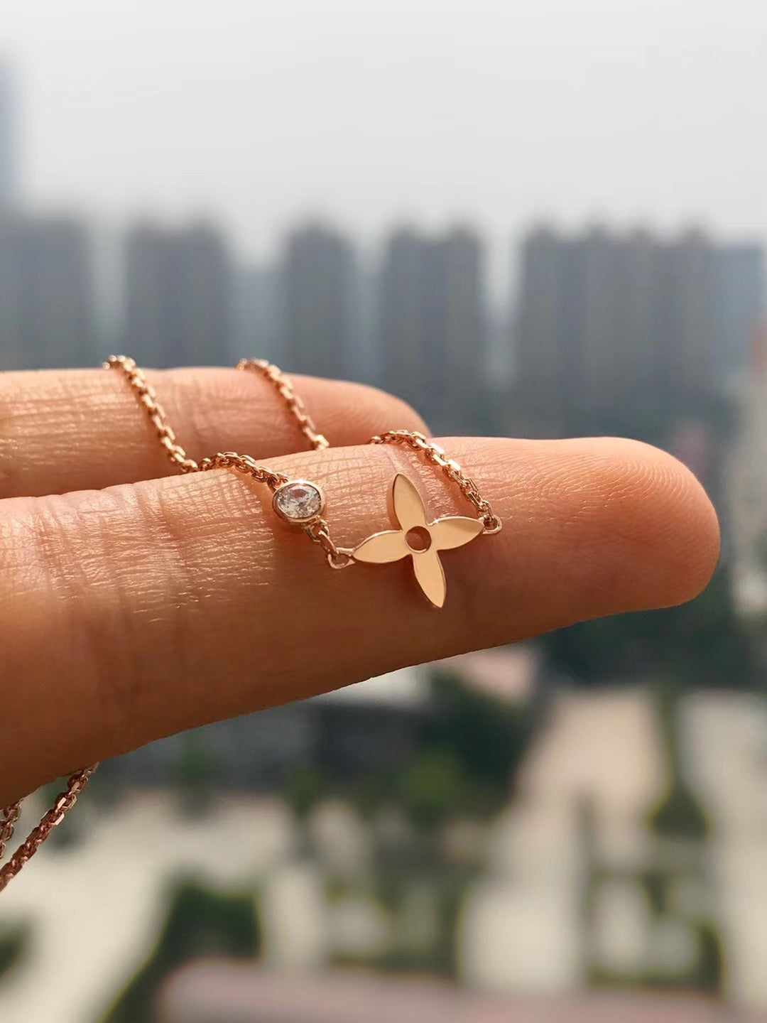 [CharmAmor]BLOSSOM PENDANT PINK GOLD AND DIAMOND