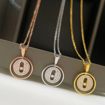 [CharmAmor]LUCKY MOVER PM PAVED NECKLACE