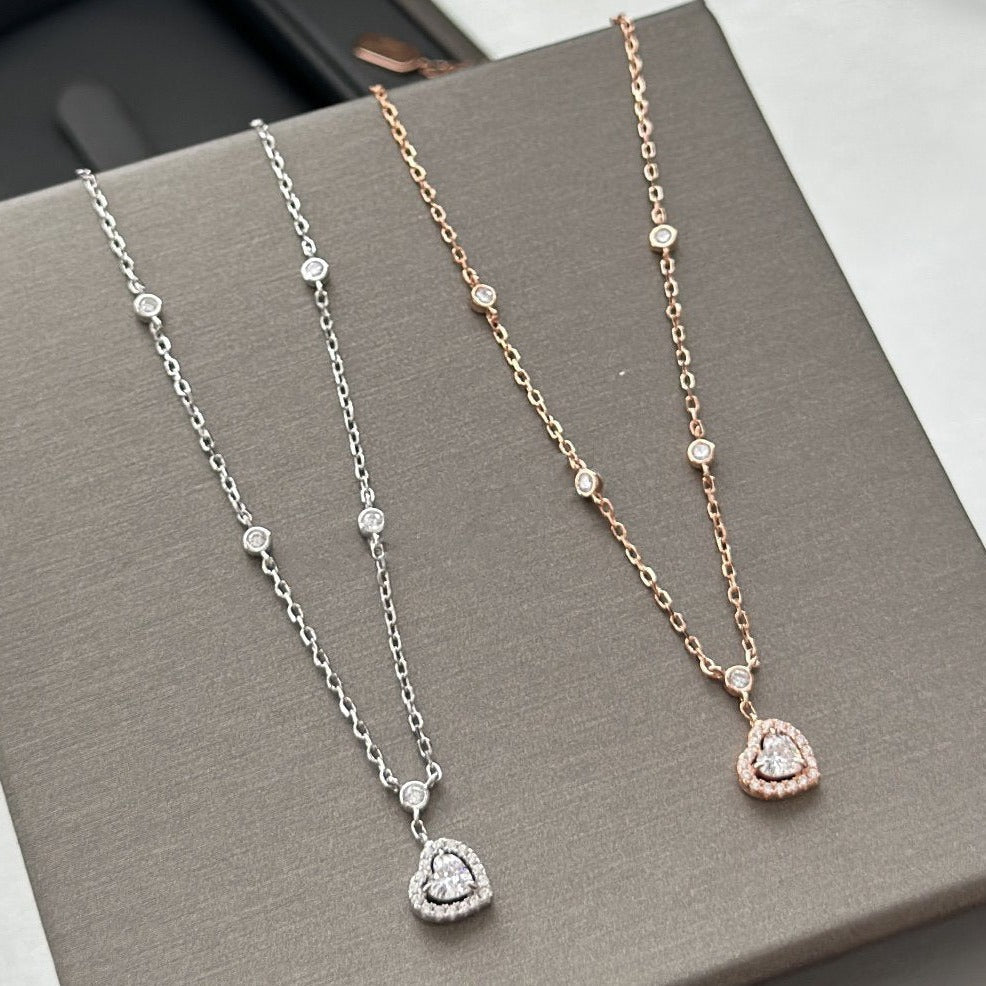 [CharmAmor]JOY HEART DIAMOND NECKLACE