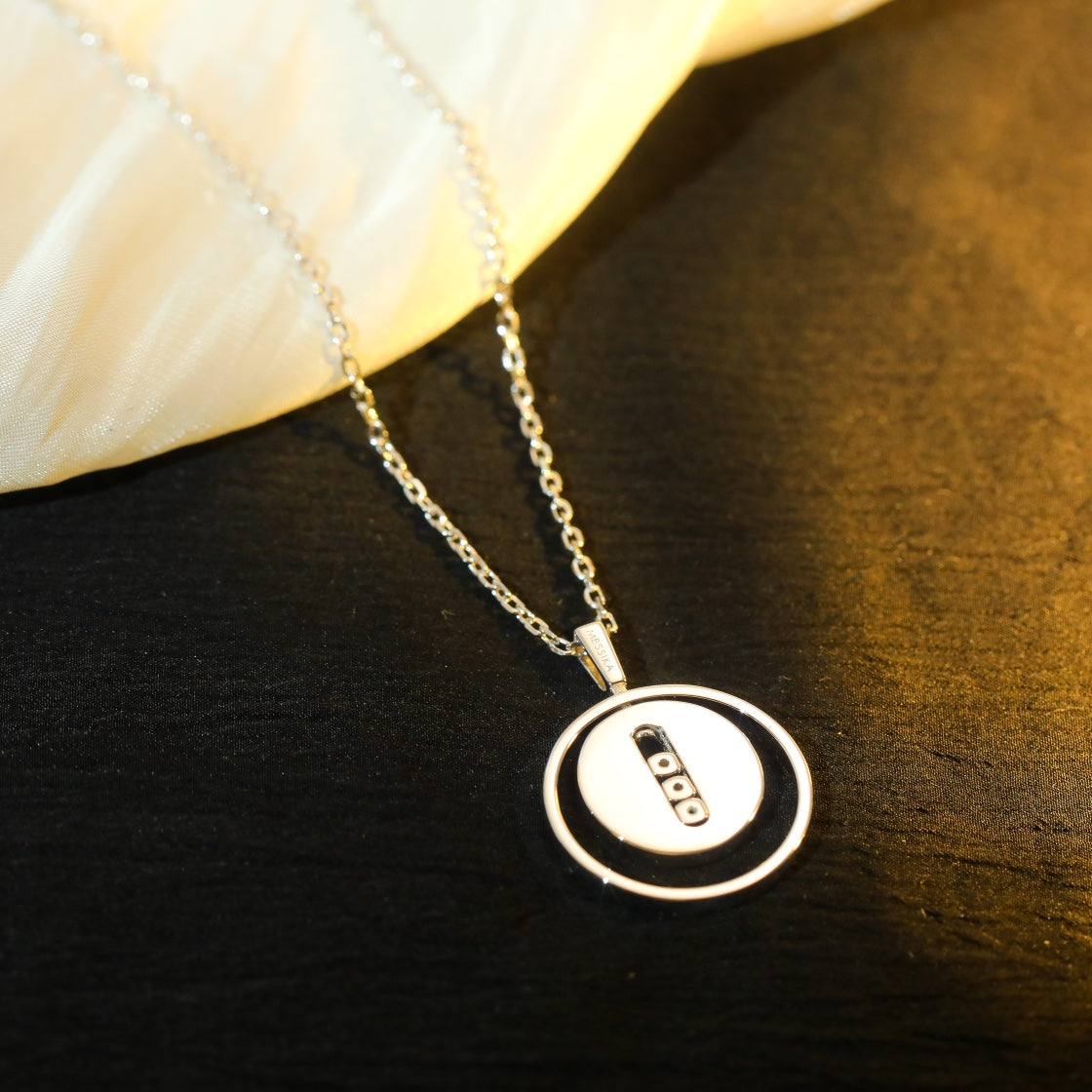 [CharmAmor]LUCKY MOVE MM SILVER DIAMOND NECKLACE