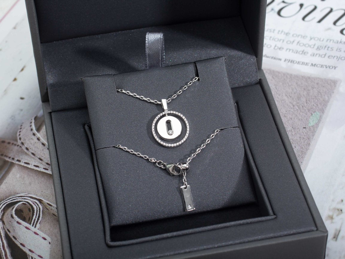 [CharmAmor]LUCKY MOVE PM NECKLACE SILVER DIAMOND