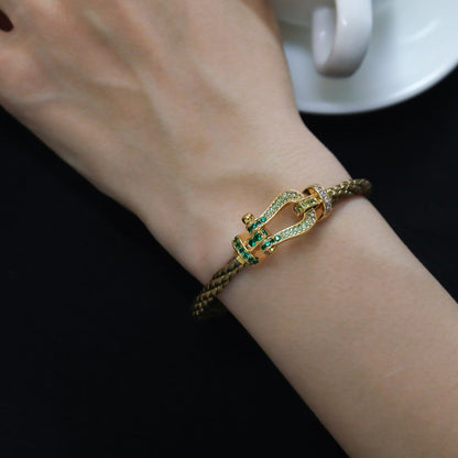 [CharmAmor]FORCE 10 GOLD GREEN DIAMOND PAVED