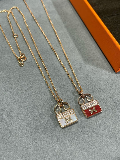 [CharmAmor]H CIRCE MOISSANITE PENDANT NECKLACE GOLD