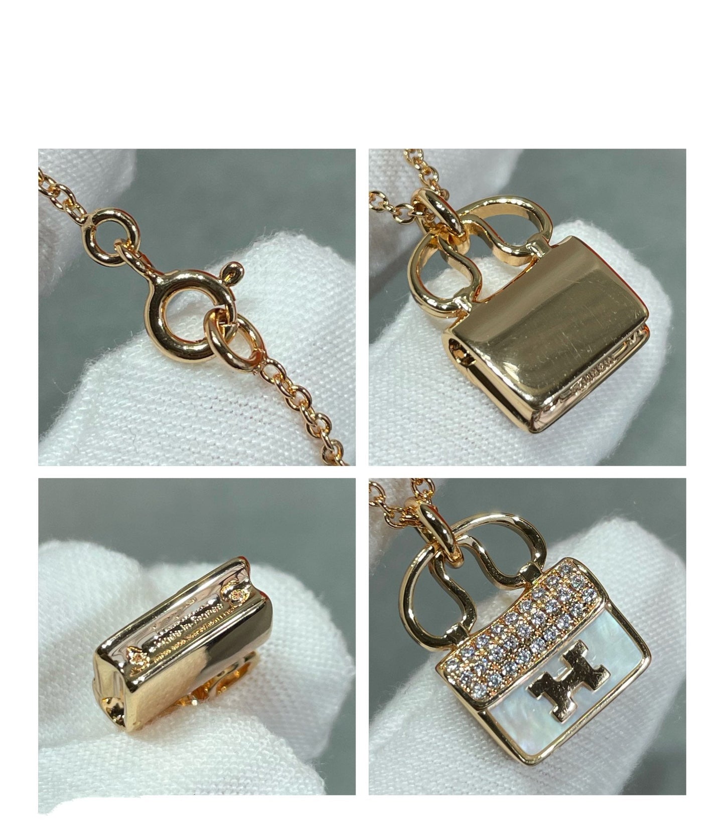 [CharmAmor]H CIRCE MOISSANITE PENDANT NECKLACE GOLD