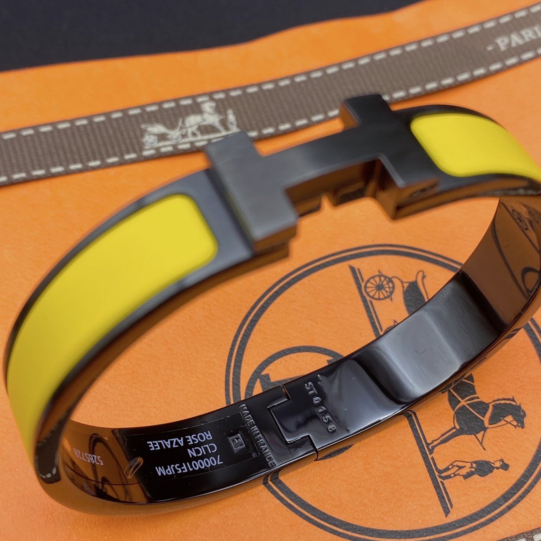 [CharmAmor]CLIC HM SO BLACK YELLOW BRACELET