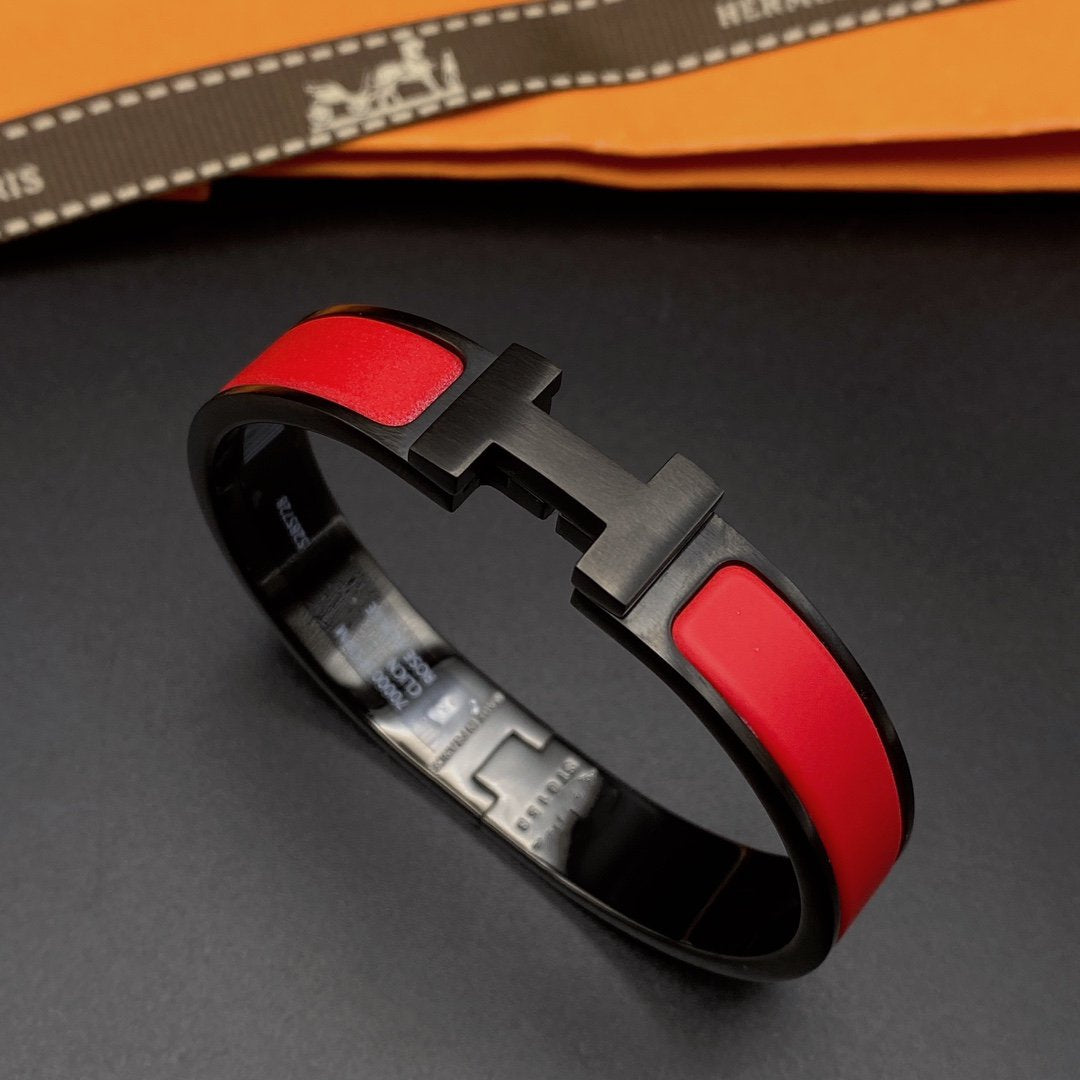 [CharmAmor]CLIC HM SO BLACK RED BRACELET