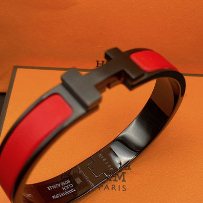 [CharmAmor]CLIC HM SO BLACK RED BRACELET