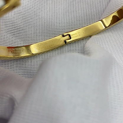 [CharmAmor]CLASSIC HM CLIC WHITE 8MM ENAMEL BRACELET