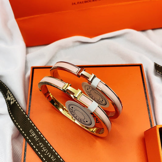 [CharmAmor]CLASSIC HM CLIC  PINK 8MM ENAMEL BRACELET
