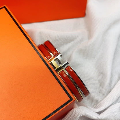 [CharmAmor]CLASSIC HM CLIC RED 8MM ENAMEL BRACELET