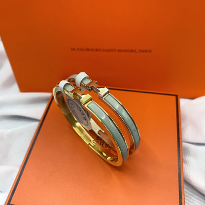 [CharmAmor]CLASSIC HM CLIC GREEN 8MM ENAMEL BRACELET