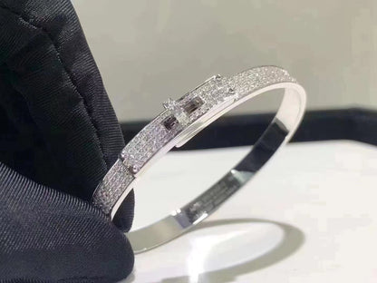 [CharmAmor]HM KELLY BRACELET IN SILVER AND FULL PAVE DIAMOND