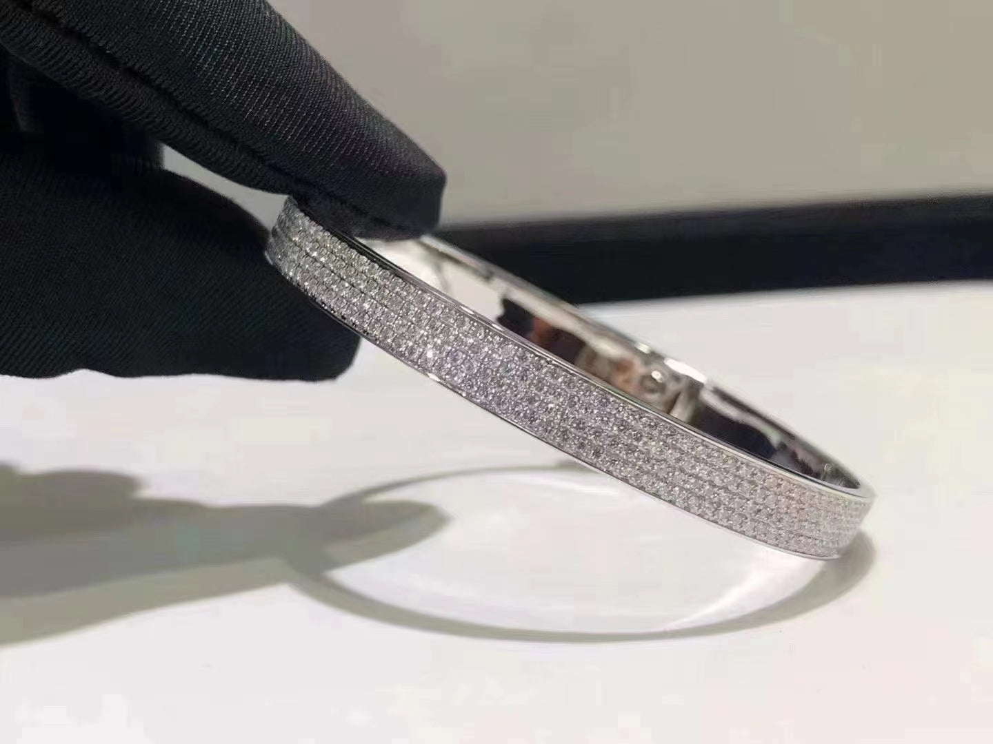 [CharmAmor]HM KELLY BRACELET IN SILVER AND FULL PAVE DIAMOND