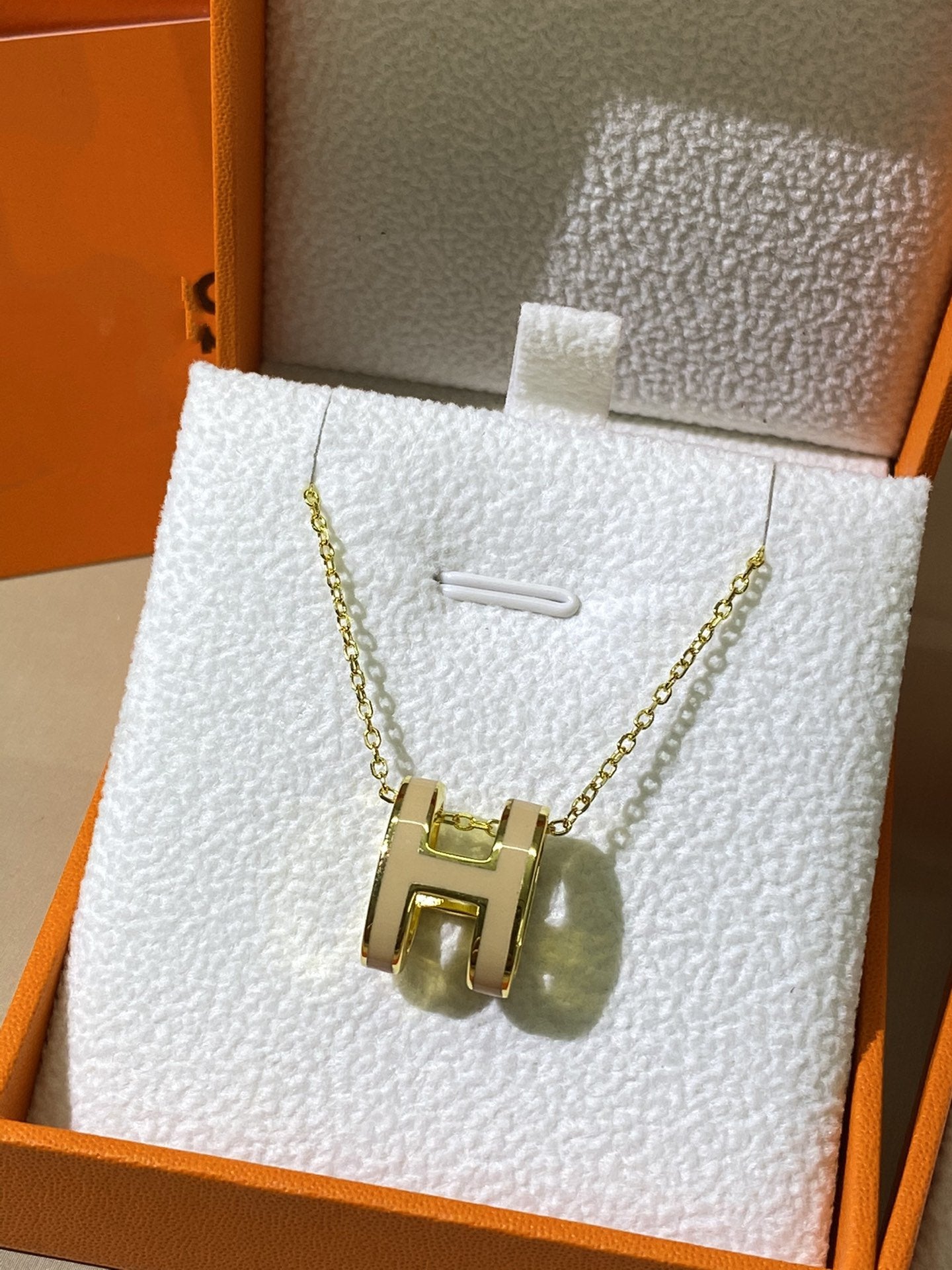 [CharmAmor]HM CLIC YELLOW ENAMEL GOLD NECKLACE