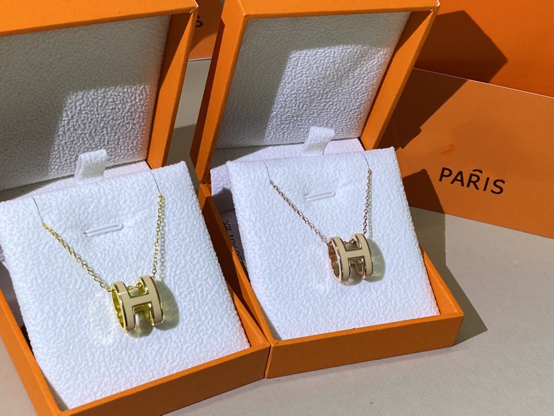 [CharmAmor]HM CLIC YELLOW ENAMEL GOLD NECKLACE