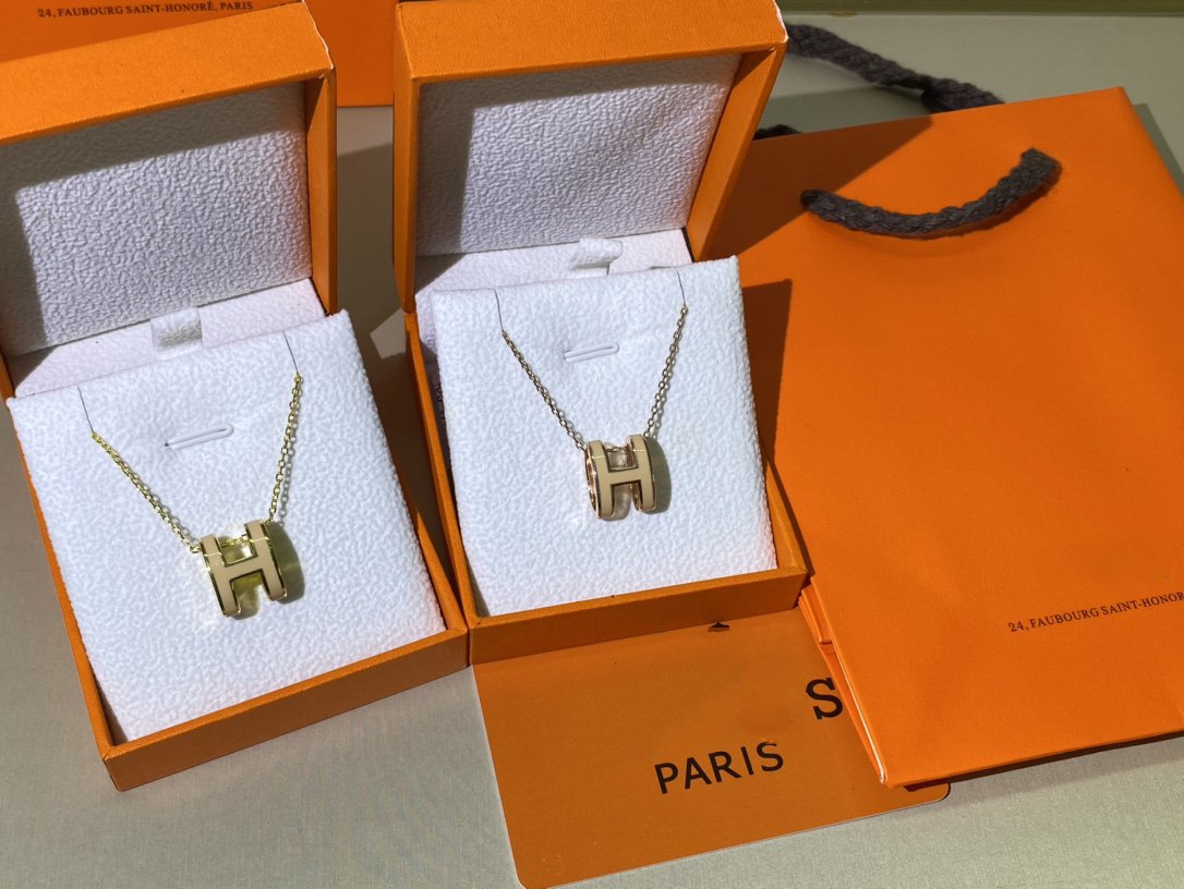[CharmAmor]HM CLIC YELLOW ENAMEL GOLD NECKLACE