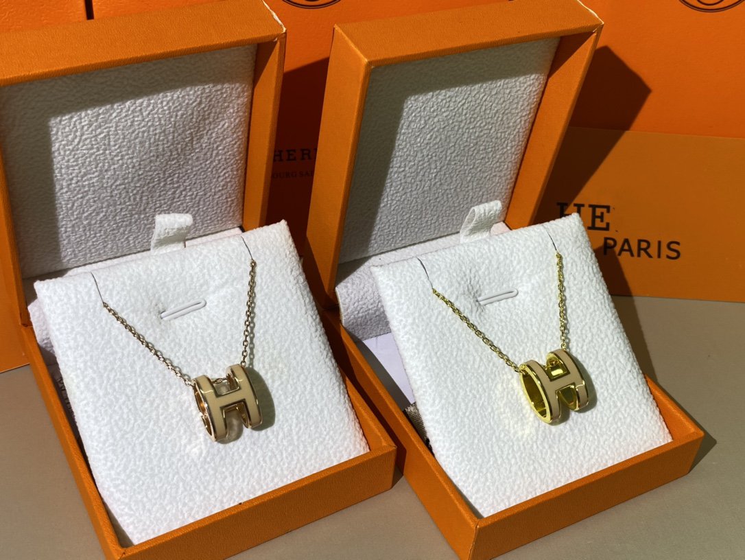 [CharmAmor]HM CLIC YELLOW ENAMEL GOLD NECKLACE