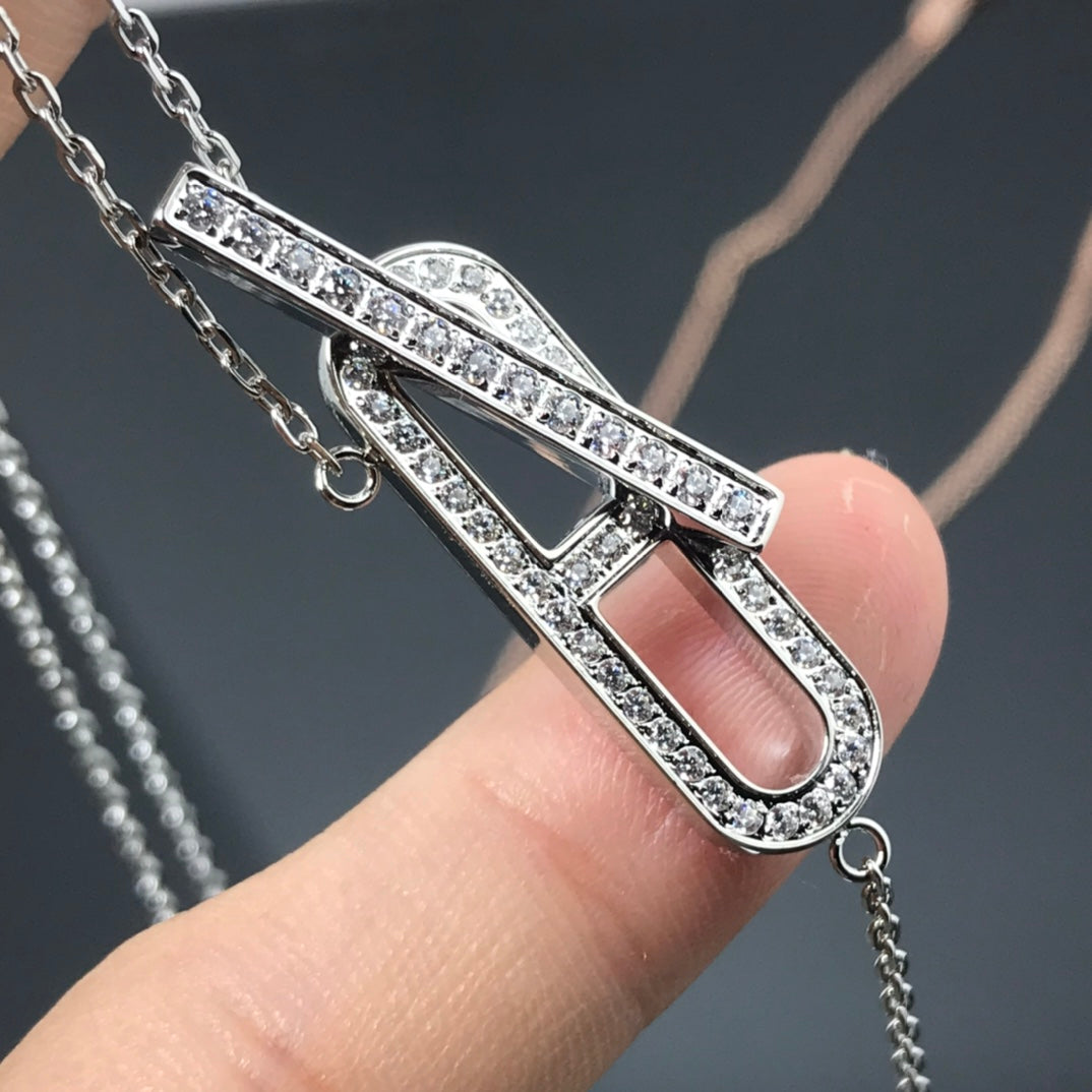 [CharmAmor]HM NECKLACE PLATINUM ROSE GOLD DIAMOND