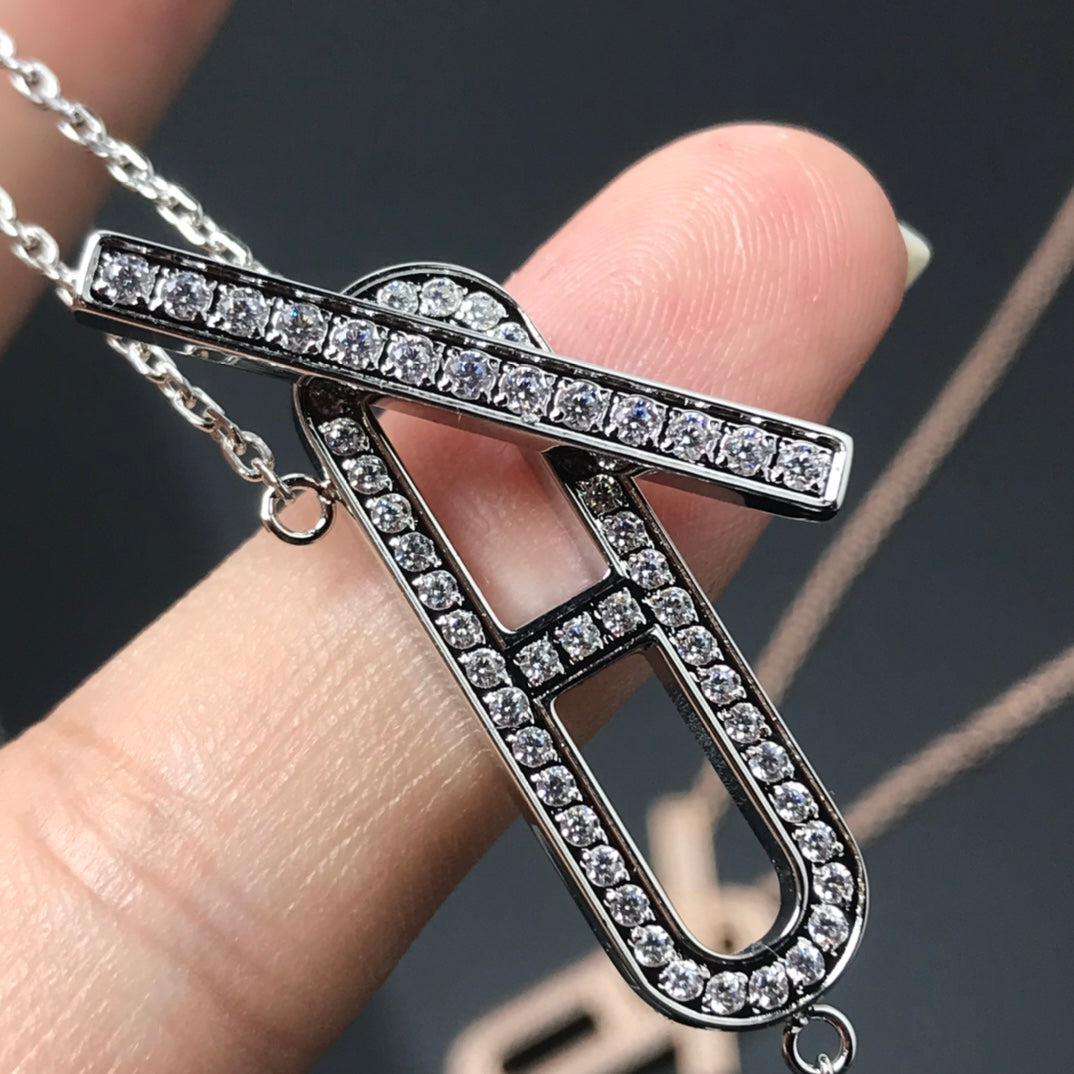 [CharmAmor]HM NECKLACE PLATINUM ROSE GOLD DIAMOND