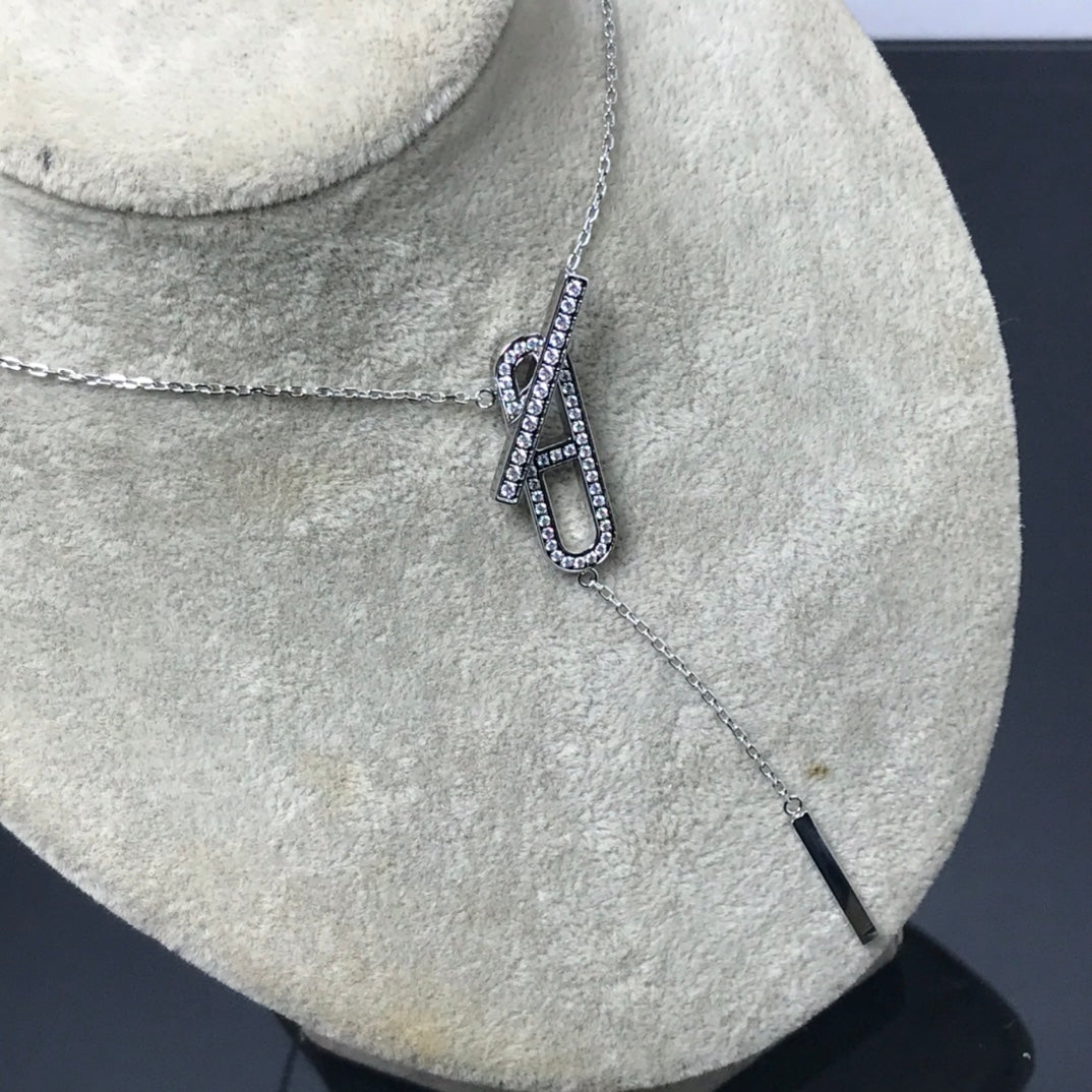 [CharmAmor]HM NECKLACE PLATINUM ROSE GOLD DIAMOND