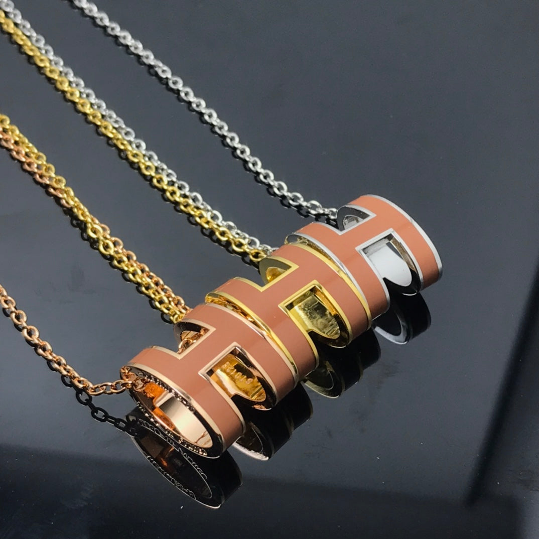 [CharmAmor]H NECKLACE BROWN
