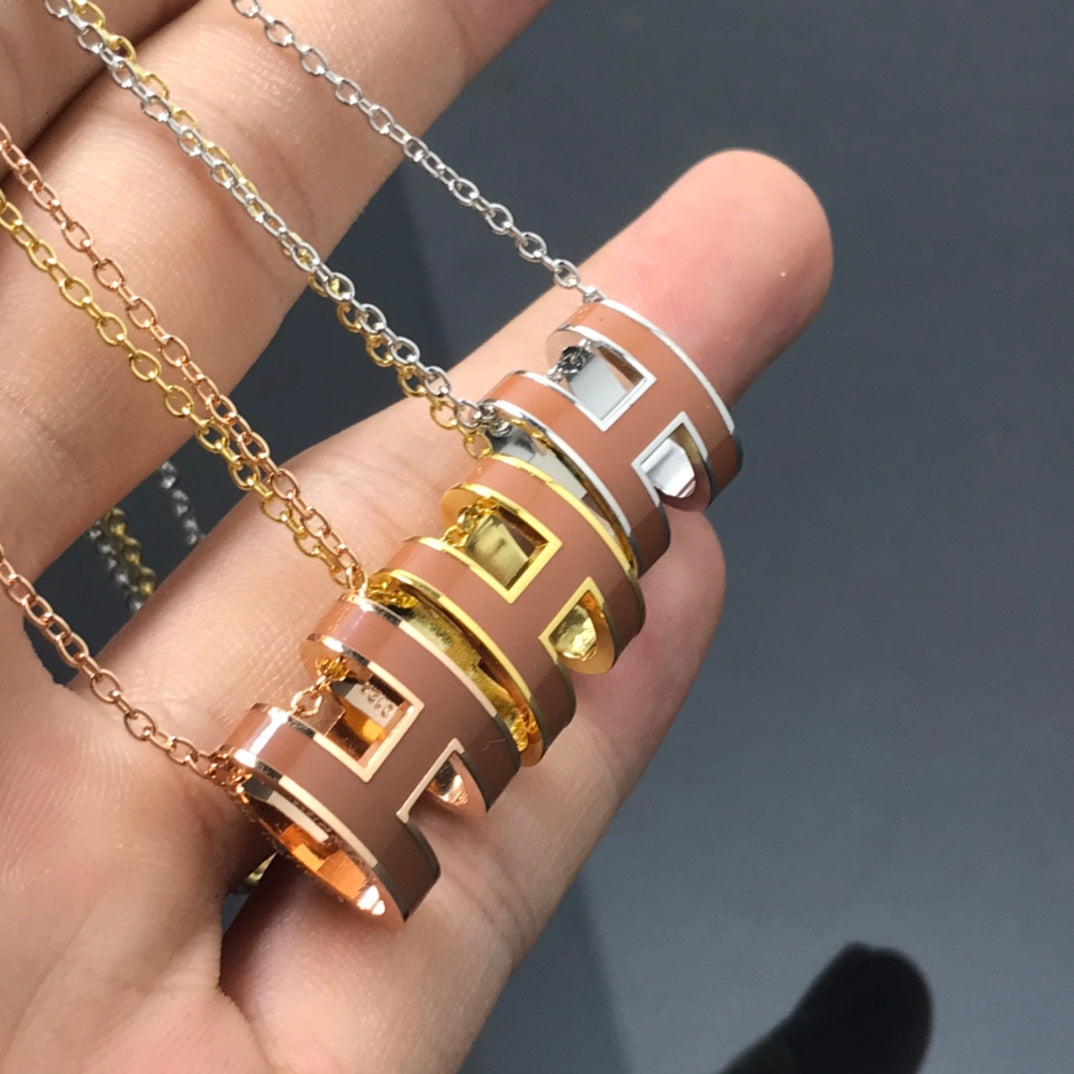 [CharmAmor]H NECKLACE BROWN