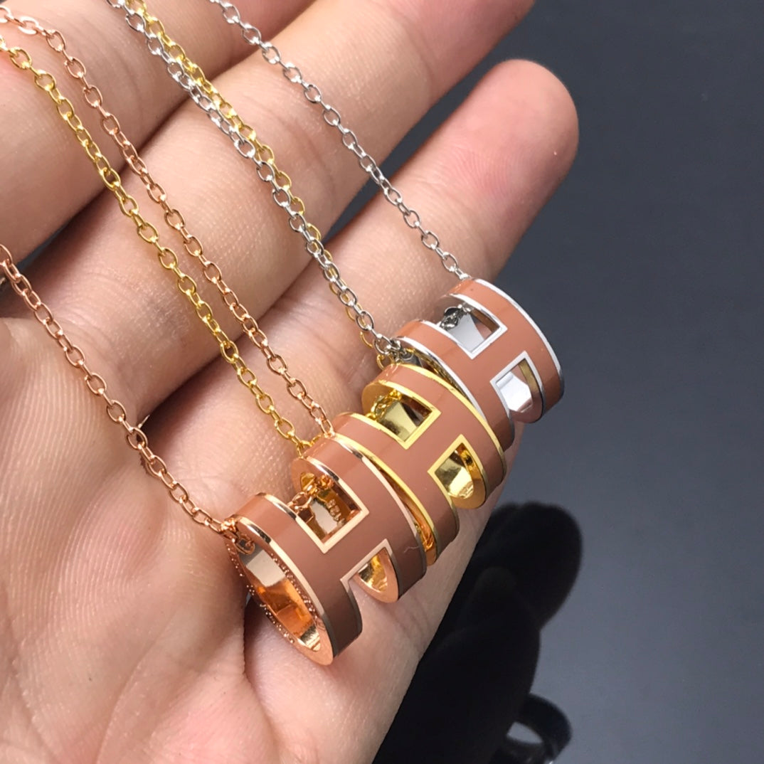 [CharmAmor]H NECKLACE BROWN