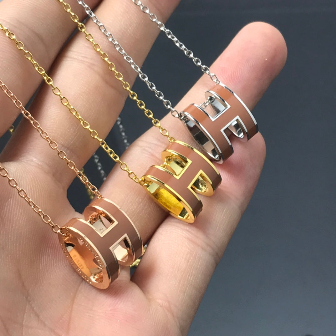 [CharmAmor]H NECKLACE BROWN
