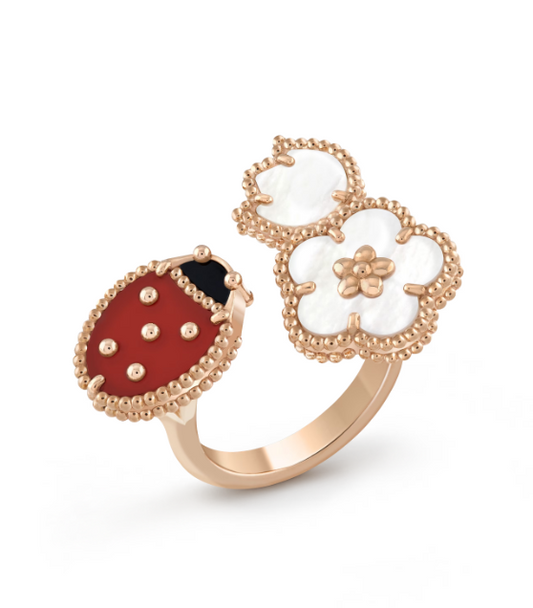 [CharmAmor]LUCKY 3 MOTIF ROSE GOLD RING