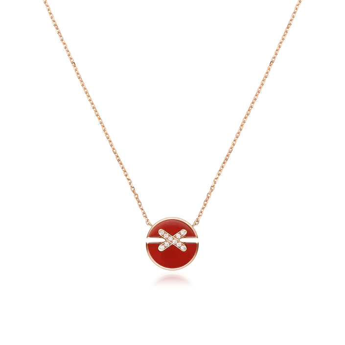[CharmAmor]JEUX DE ROSE GOLD DIAMOND NECKLACE