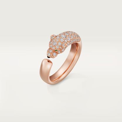 [CharmAmor]PANTHERE HALF DIAMOND SMALL RING